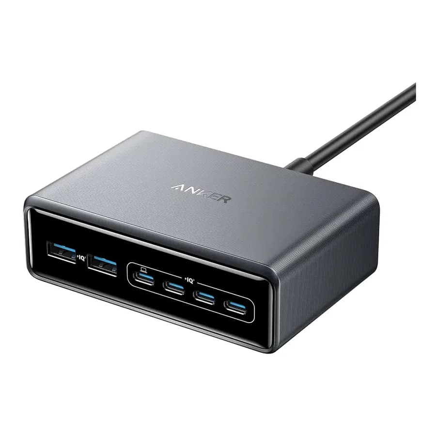 محطة شحن Anker Prime ‏200W – 6 منافذ GaN