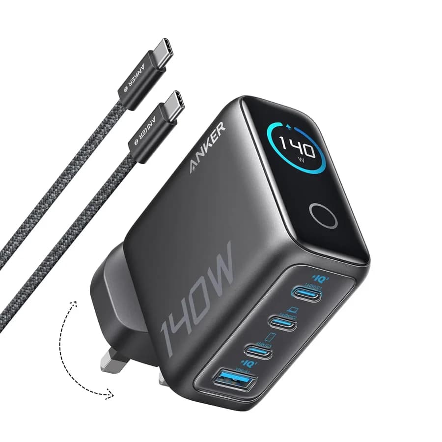 شاحن Anker Prime حائط 140 واط مع شاشة